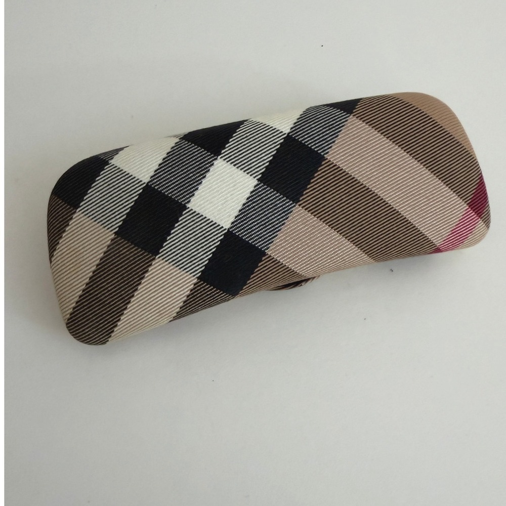 Burberry Nova Check Sunglasses Case Hard Shell Clamshell Beige Black Red Tan